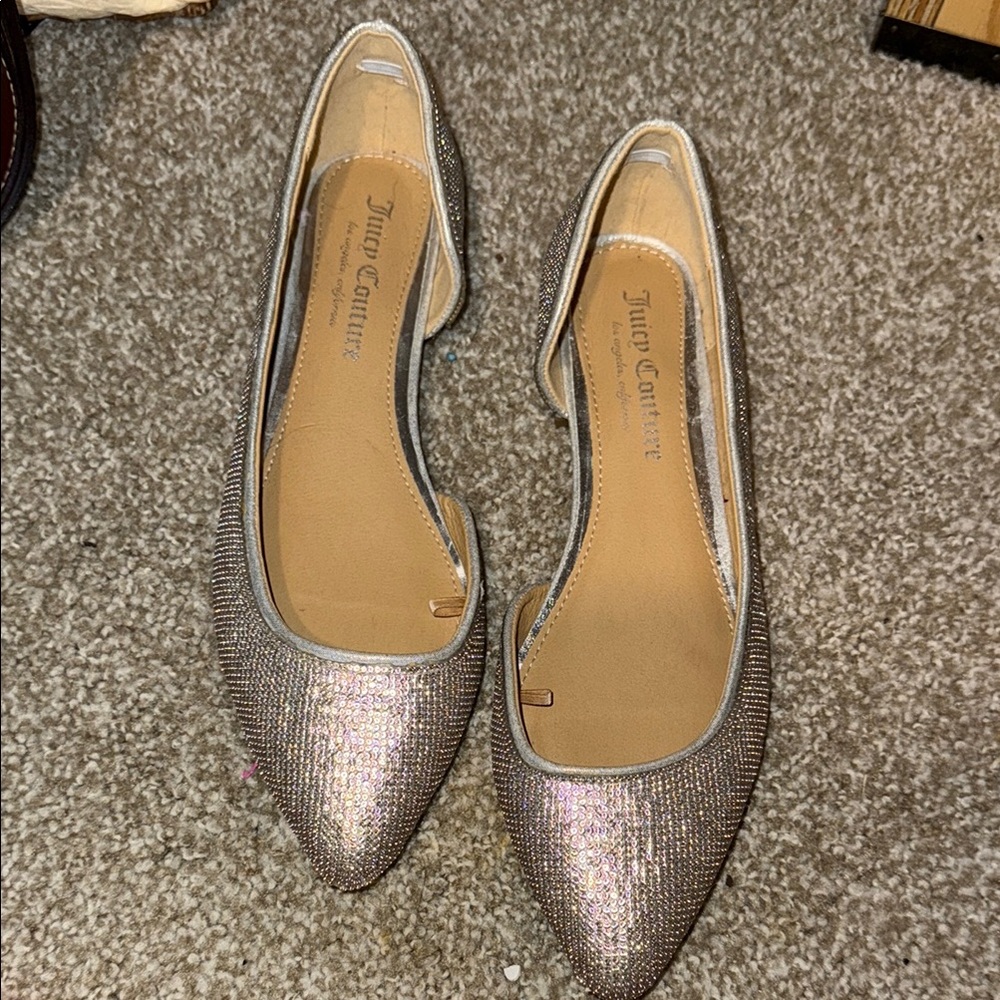 Juicy Couture Women's Silver Flats